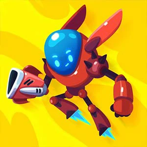 Robo Battle gameplay screenshot - similar to Cross Road Exit