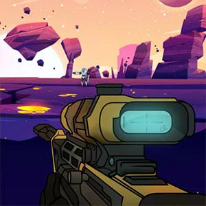 Galactic Cop gameplay screenshot - similar to Vector Rush