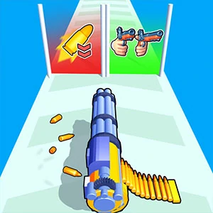 Gun Craft Run gameplay screenshot - similar to Make5 Hexa