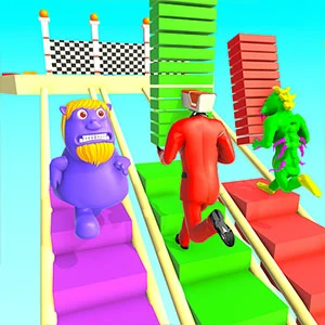 Bridge Fun Race gameplay screenshot - similar to Brain Dunk