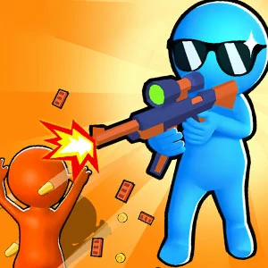 Walkers Attack gameplay screenshot - similar to Worms Zone A Slithery Snake