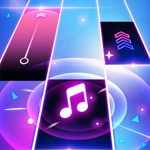 Perfect Piano gameplay screenshot - similar to Hextris