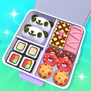 Daily Bento Organizer gameplay screenshot - similar to Candy Forest