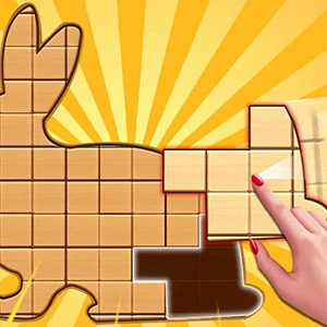 Wooden Block Jigsaw Puzzle gameplay screenshot - similar to Potion Rush