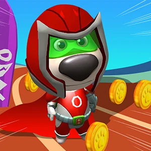 Super Dog Hero Dash gameplay screenshot - similar to Ragdoll Duel