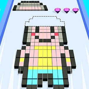 Blocks Stack Rush gameplay screenshot - similar to Tower Crash 3D