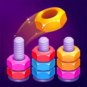 Nuts Color Sort Puzzle gameplay screenshot - similar to Guess Their Answer