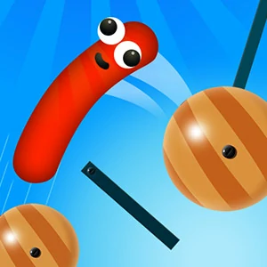 Sausage Flip Free gameplay screenshot - similar to Toss the Turtle Online