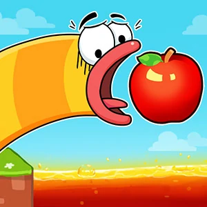 Apple Worm gameplay screenshot - similar to Ladders