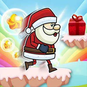 Running Santa gameplay screenshot - similar to Train Master