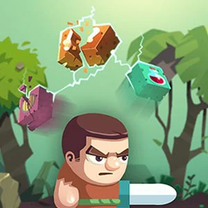 Blocky Warrior gameplay screenshot - similar to Recoil