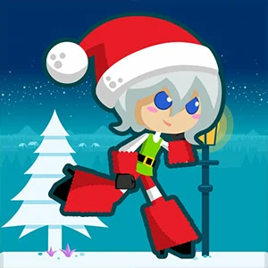 Santa Girl Runner gameplay screenshot - similar to Shapeformers