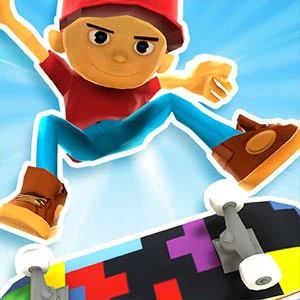 Skater Dude gameplay screenshot - similar to Volcano Eruption