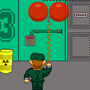Radioactive Ball gameplay screenshot - similar to Kaboom