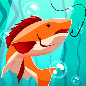 Let's Go Fishing gameplay screenshot - similar to Colour Chase