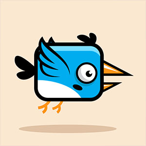 Blue Bird gameplay screenshot - similar to Fish Evolution