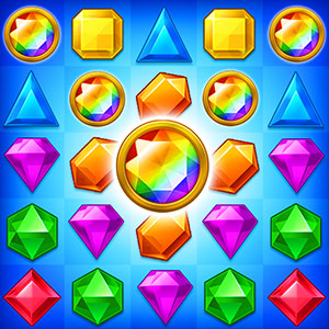 Jewel Match gameplay screenshot - similar to Fish Evolution