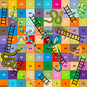 Snake &  Ladders gameplay screenshot - similar to Candy Rush 2